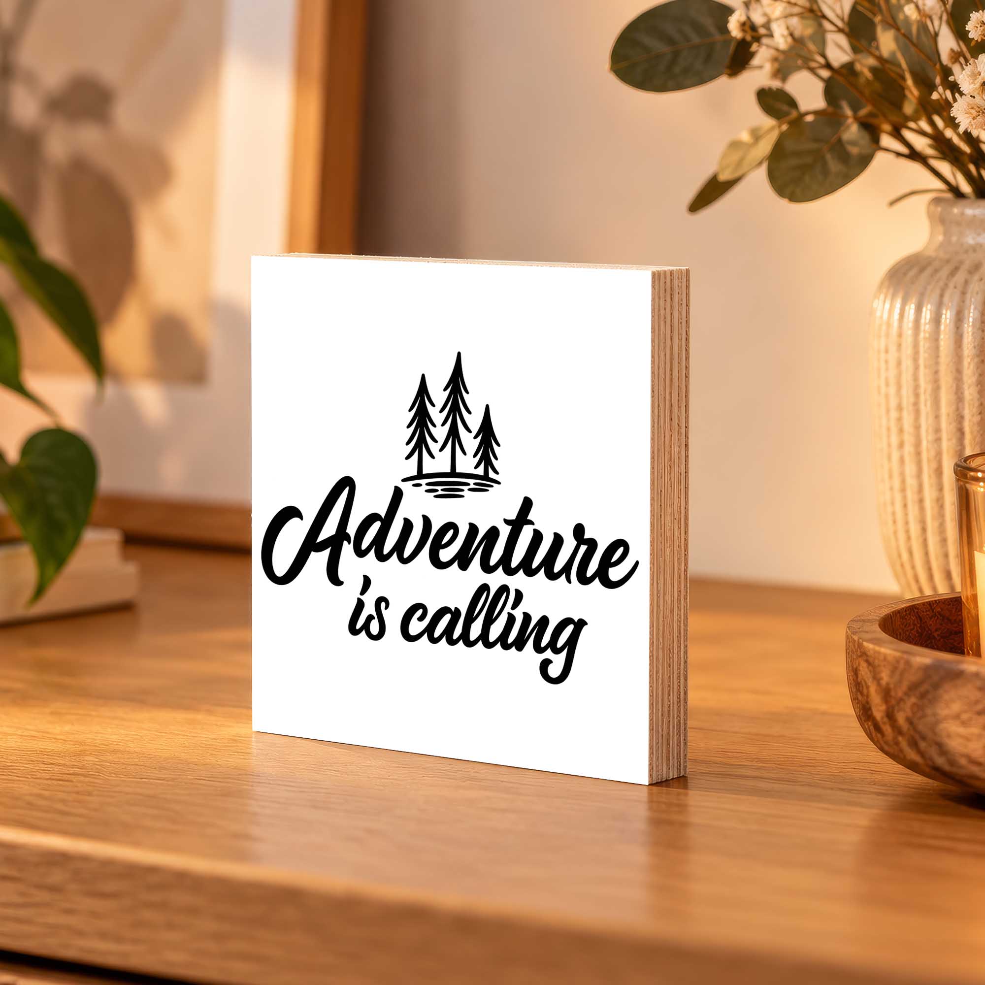 Woodprint Adventure is calling mit Tannen – Motiv 001