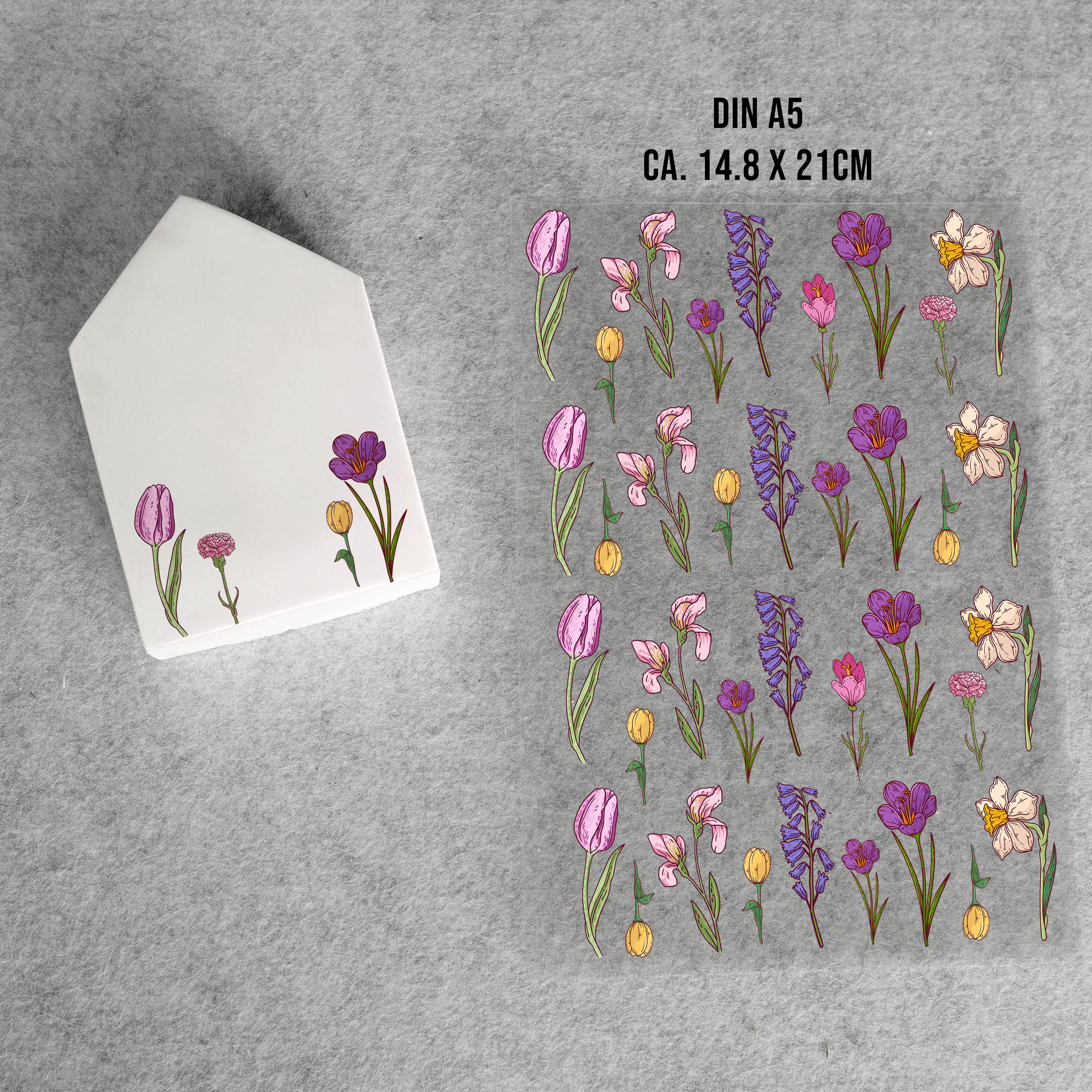 Rub-On Sticker Motiv Blumen M026