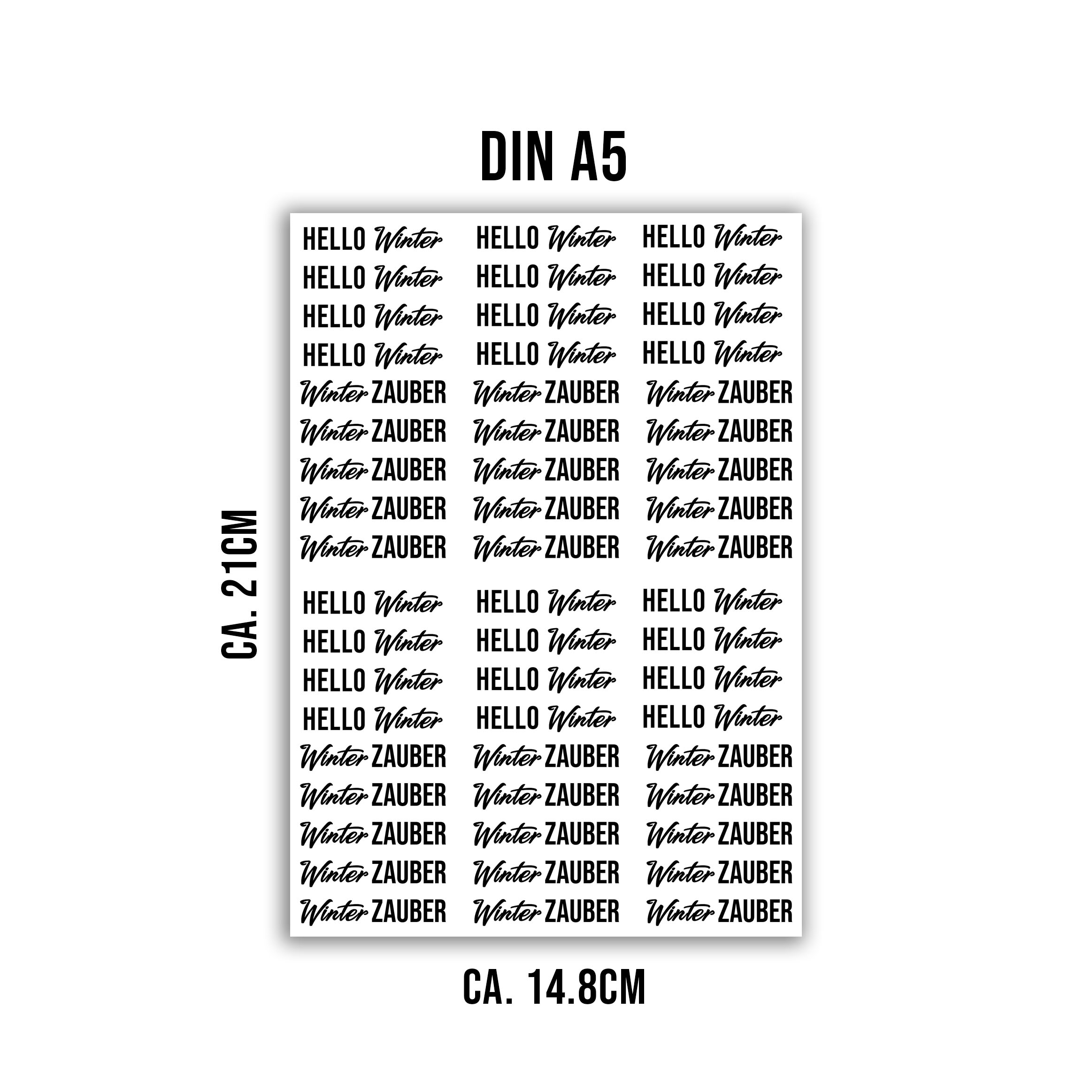 randlose Rub-on Sticker M130 Hello Winter