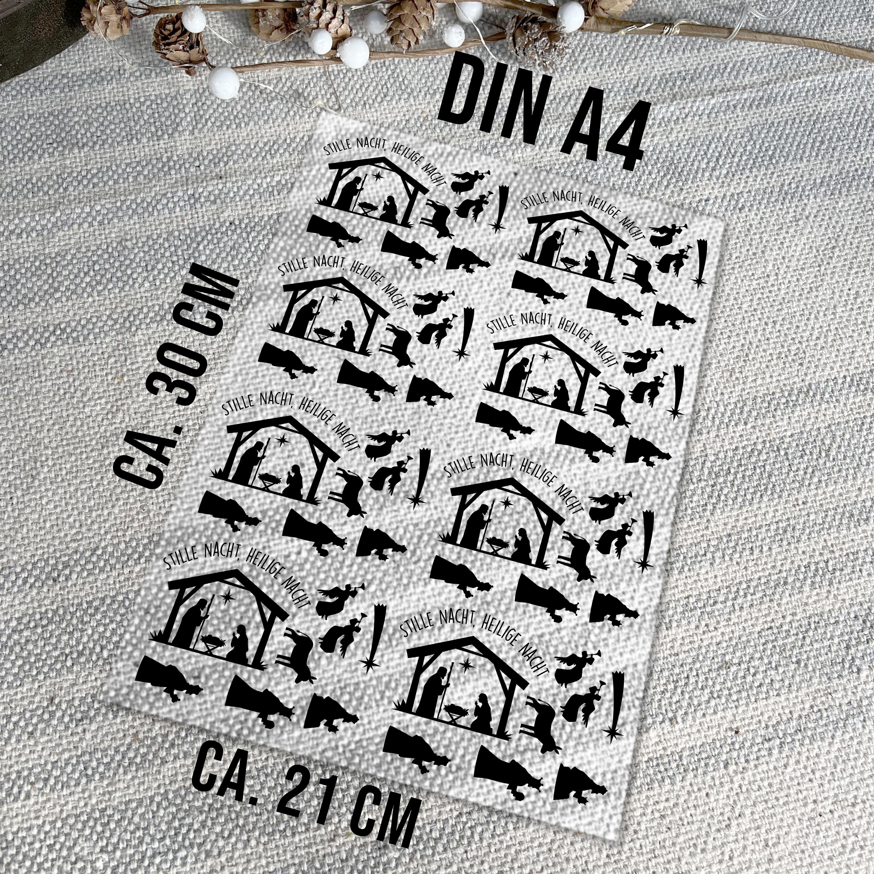 randlose Rub-on Sticker M139 Weihnachtskrippe