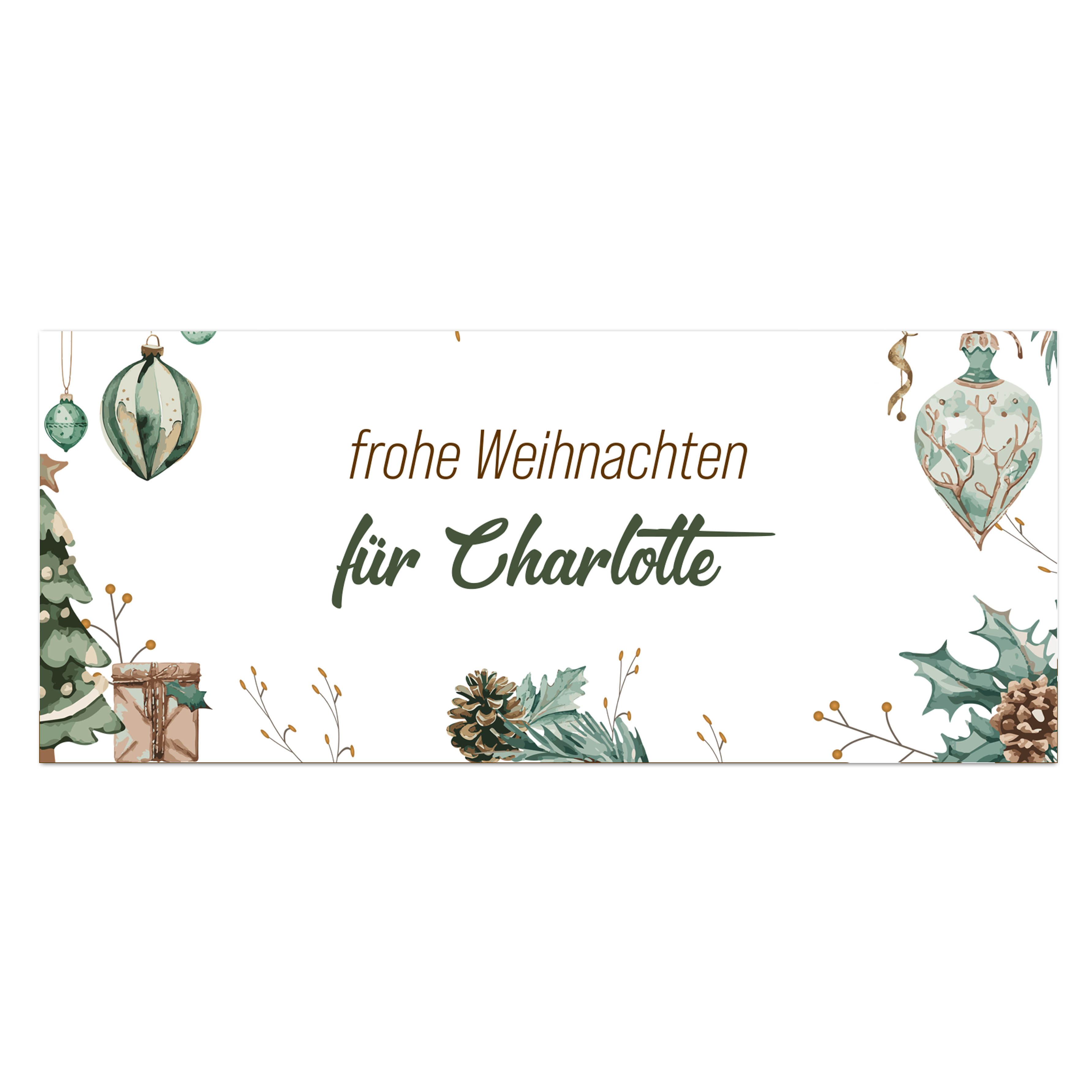 Geschenkkorb mit Holzwolle, Bausatz mit Motiv 26 Weihnachten