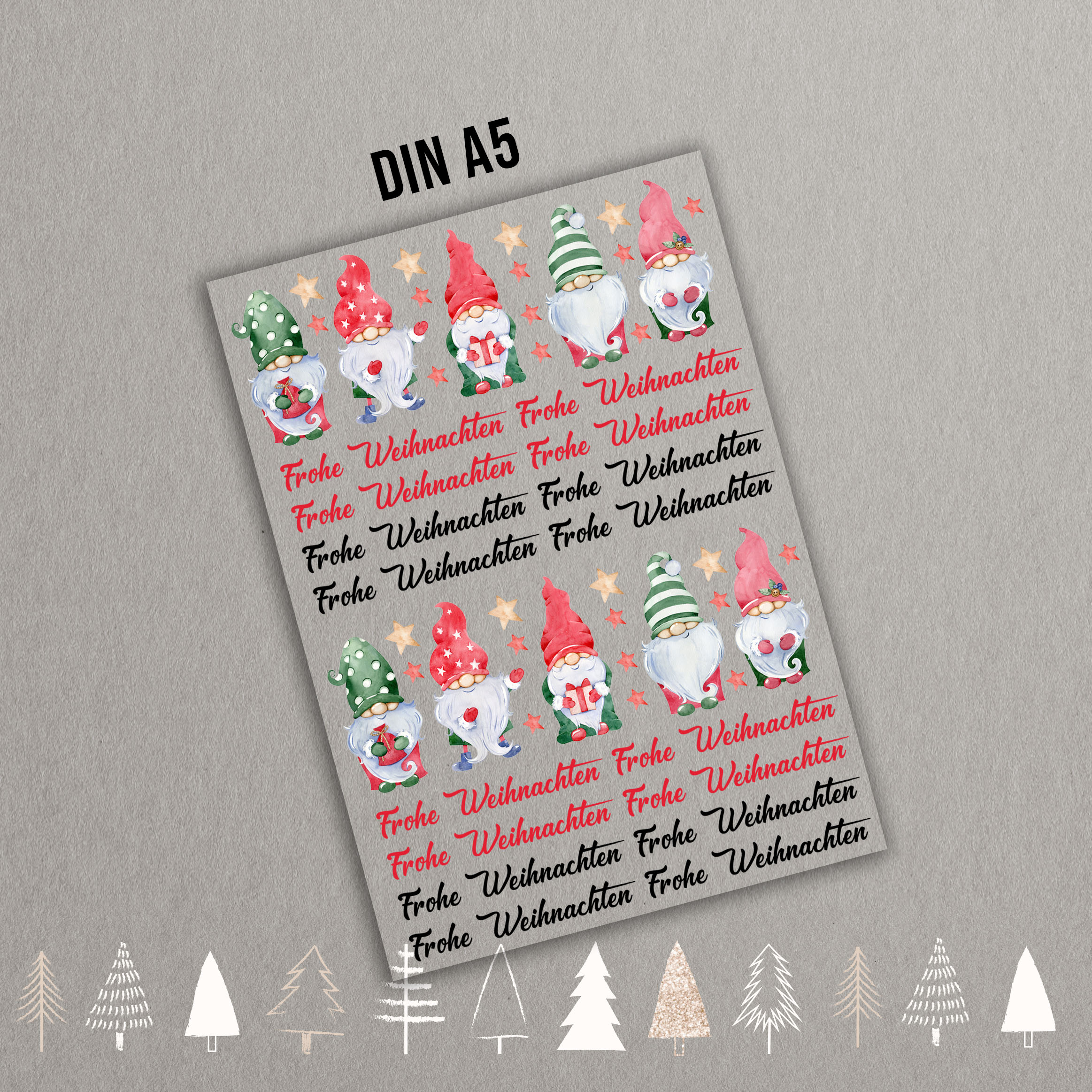 randlose Rub-on Sticker M133 Wichtel