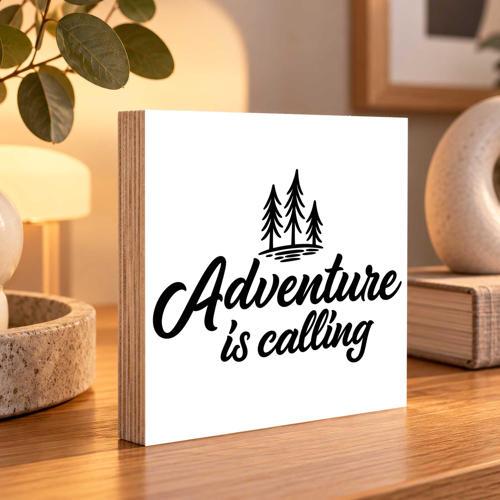 Woodprint Adventure is calling mit Tannen – Motiv 001
