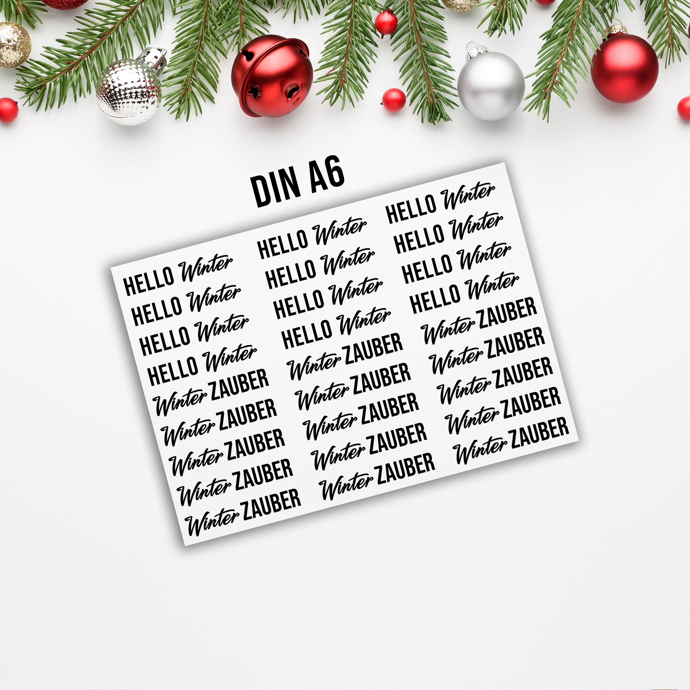 randlose Rub-on Sticker M130 Hello Winter