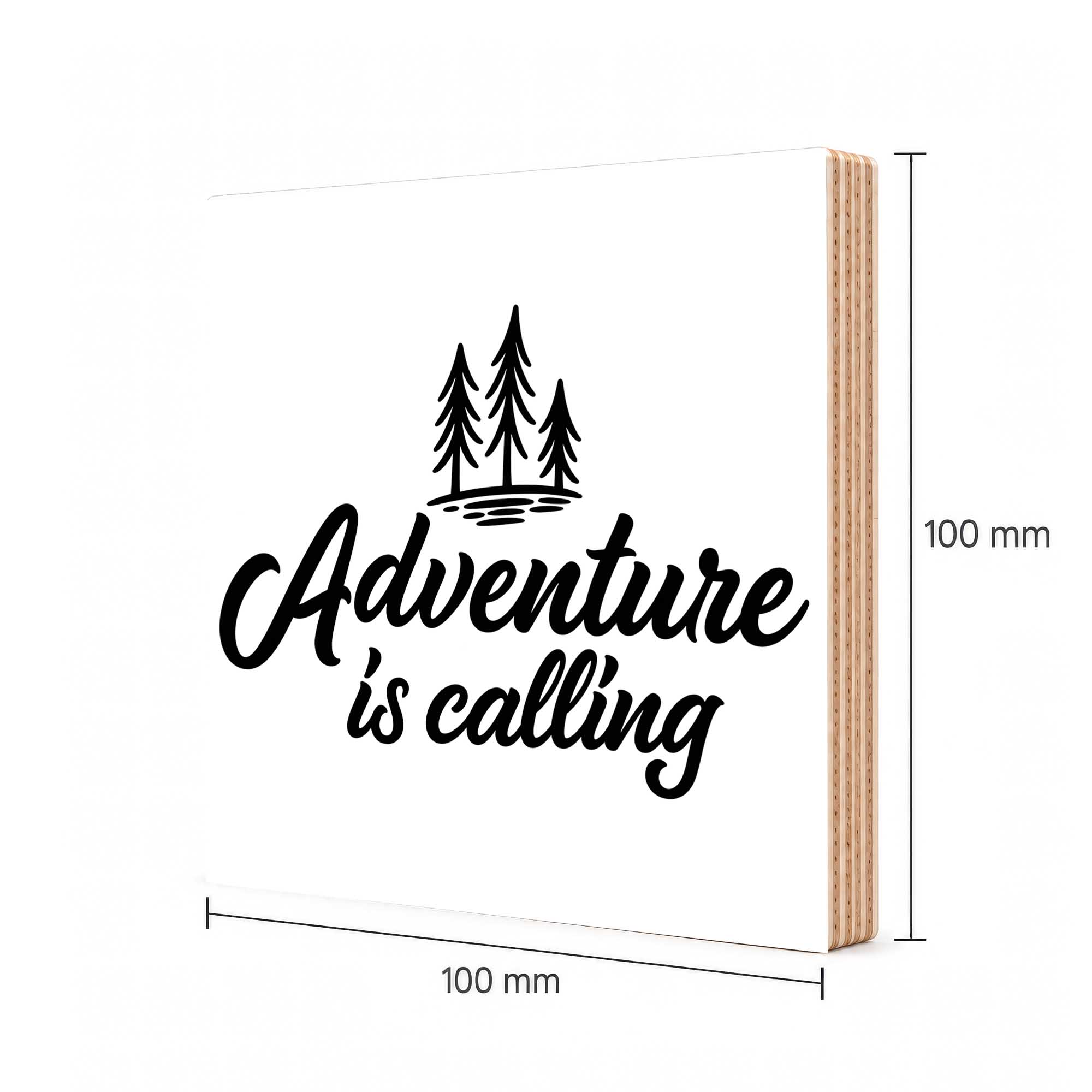 Woodprint Adventure is calling mit Tannen – Motiv 001