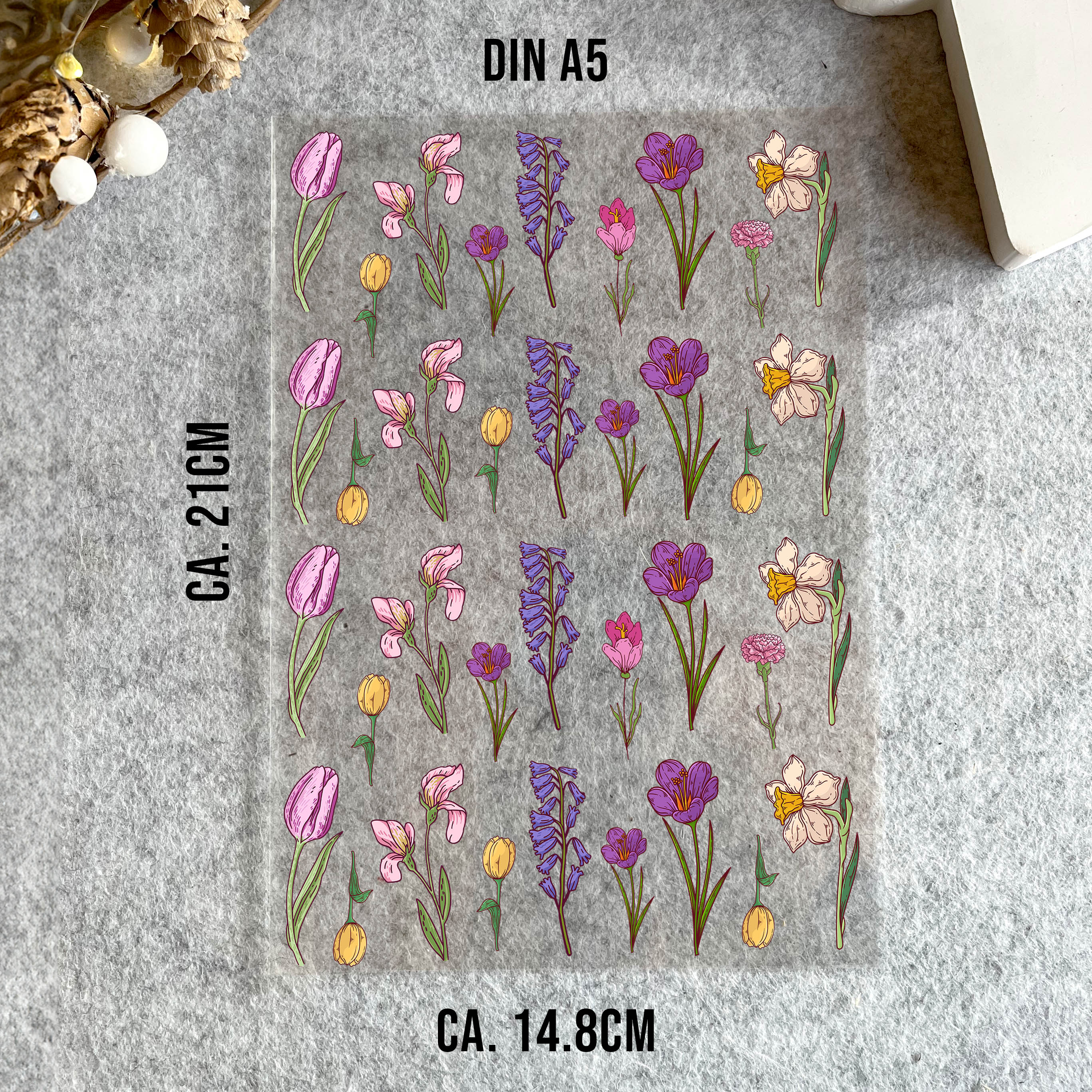 Rub-On Sticker Motiv Blumen M026