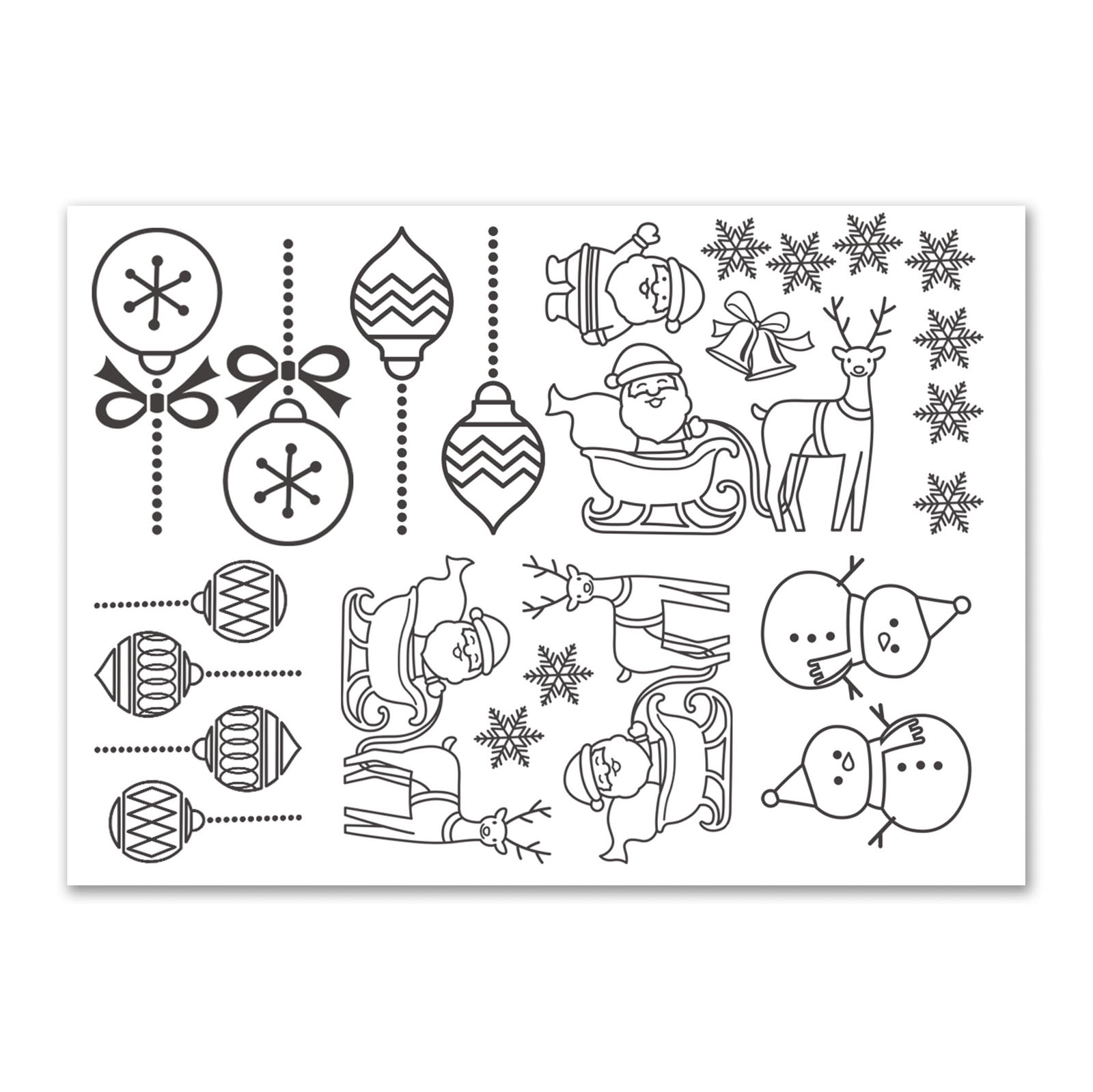 randlose Rub-on Sticker M146 Weihnachtsmotive