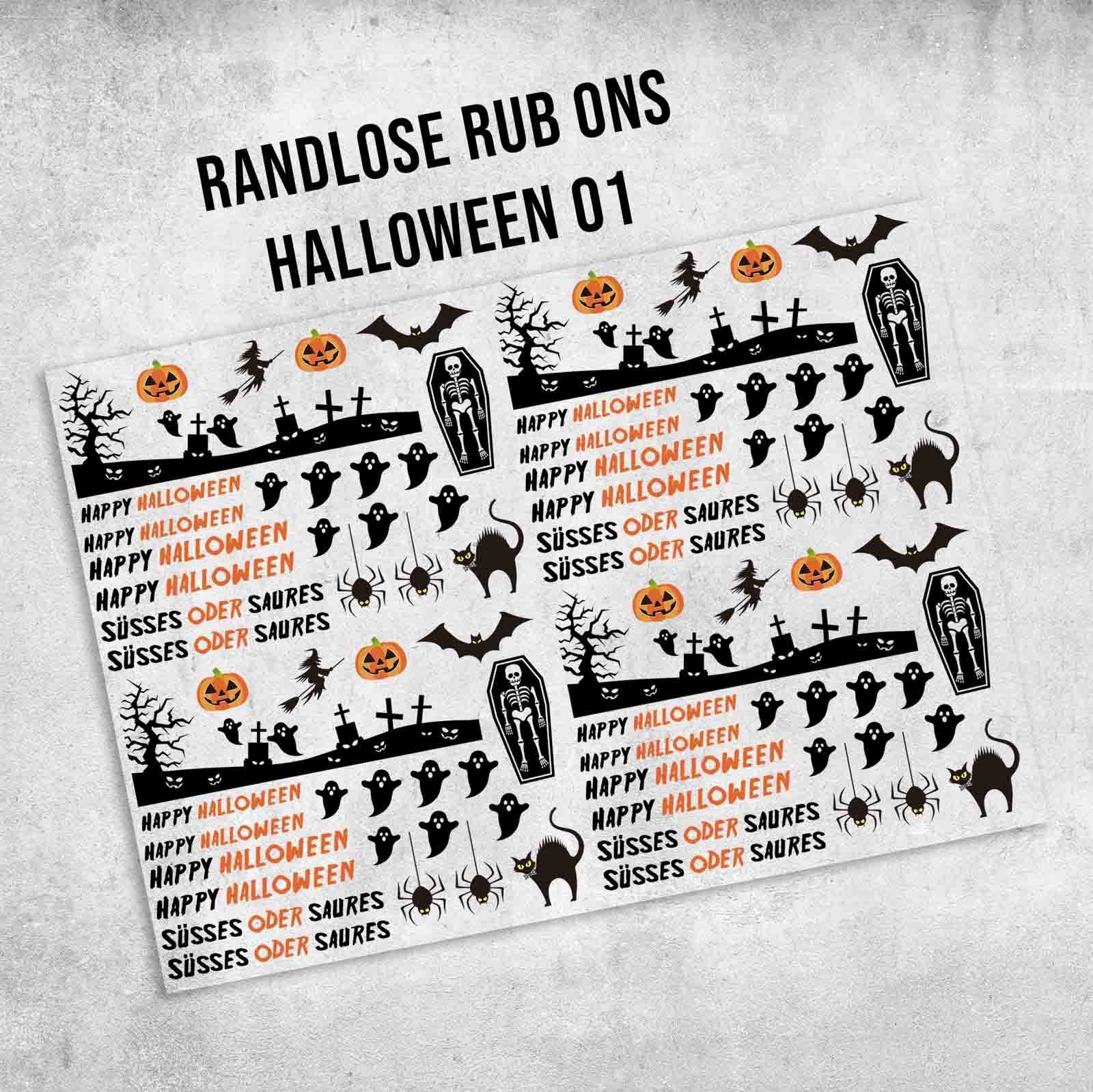randlose Rub-on Sticker Halloween 01