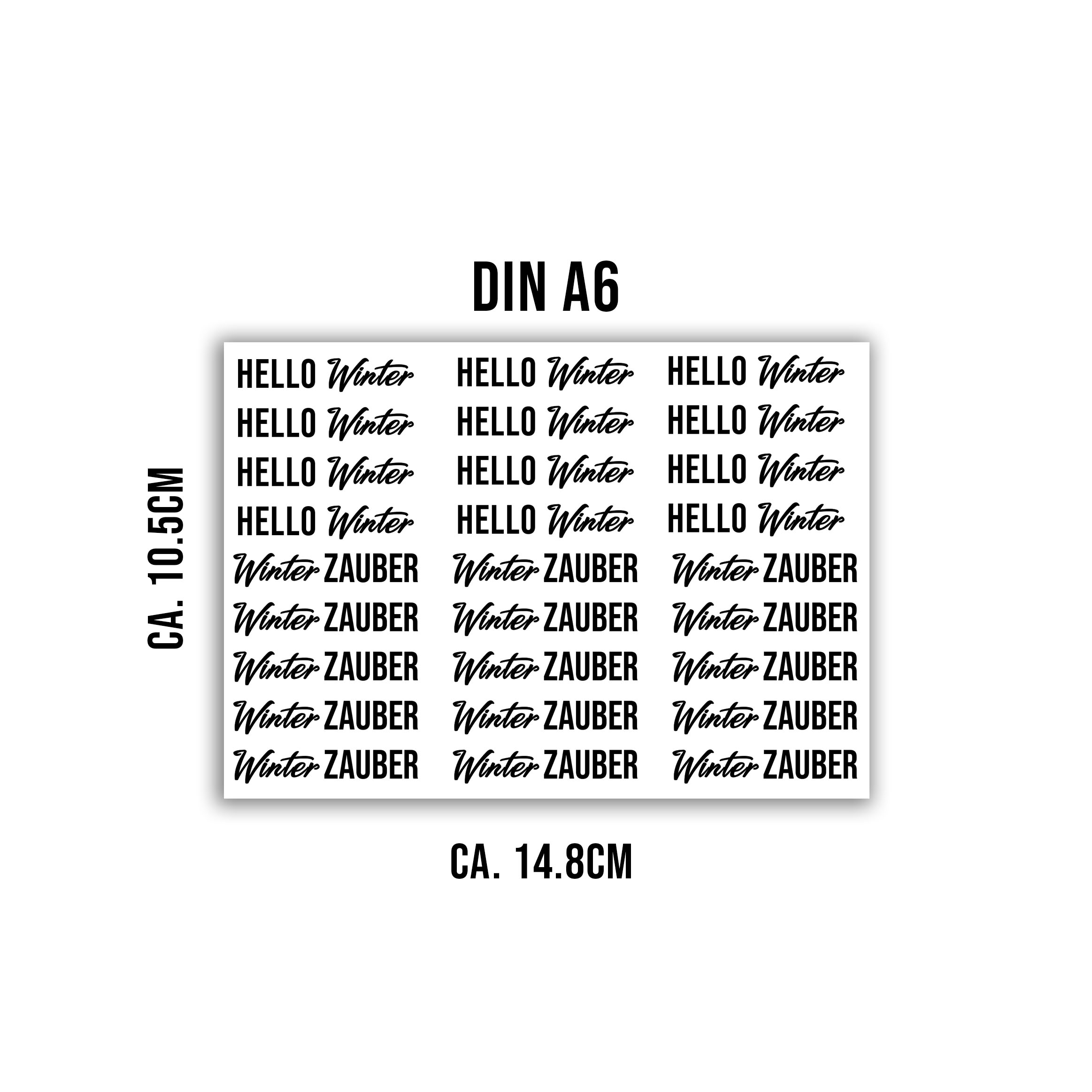 randlose Rub-on Sticker M130 Hello Winter