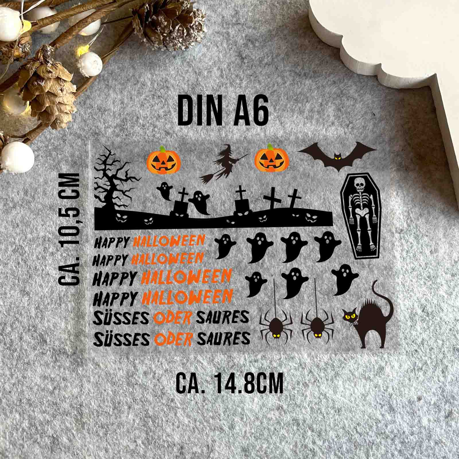 randlose Rub-on Sticker Halloween 01