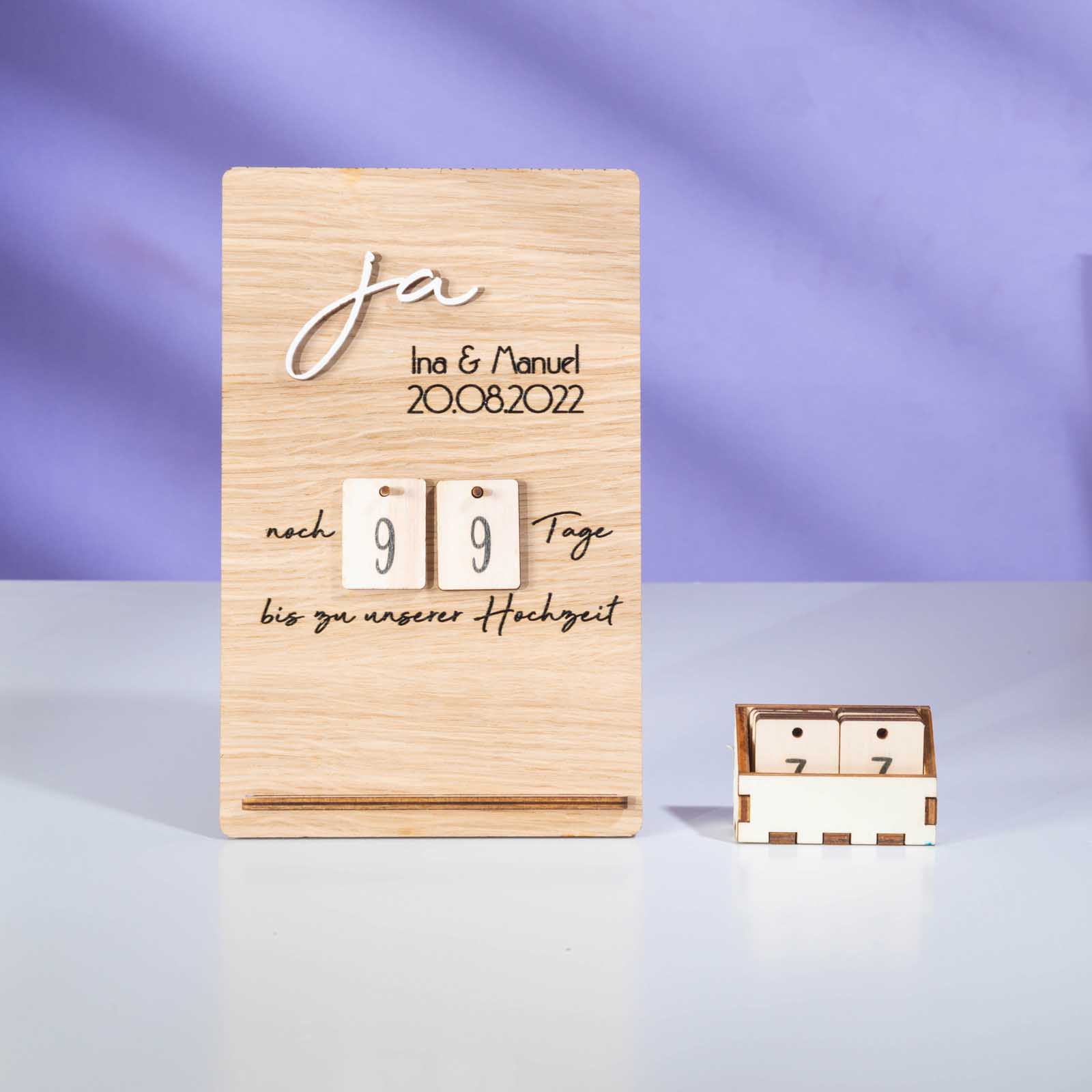 Hochzeitscountdown - Verlobungsgeschenk