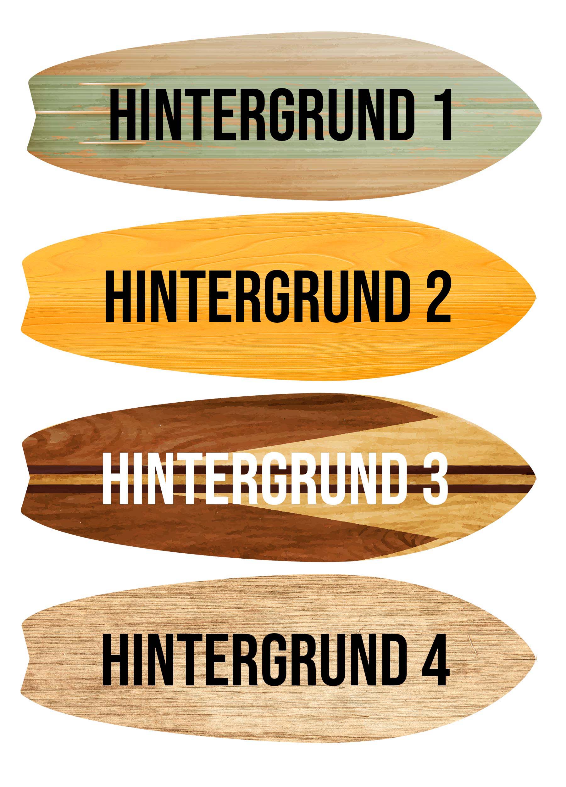 Surfbrett aus Alu Dibond personalisierbar