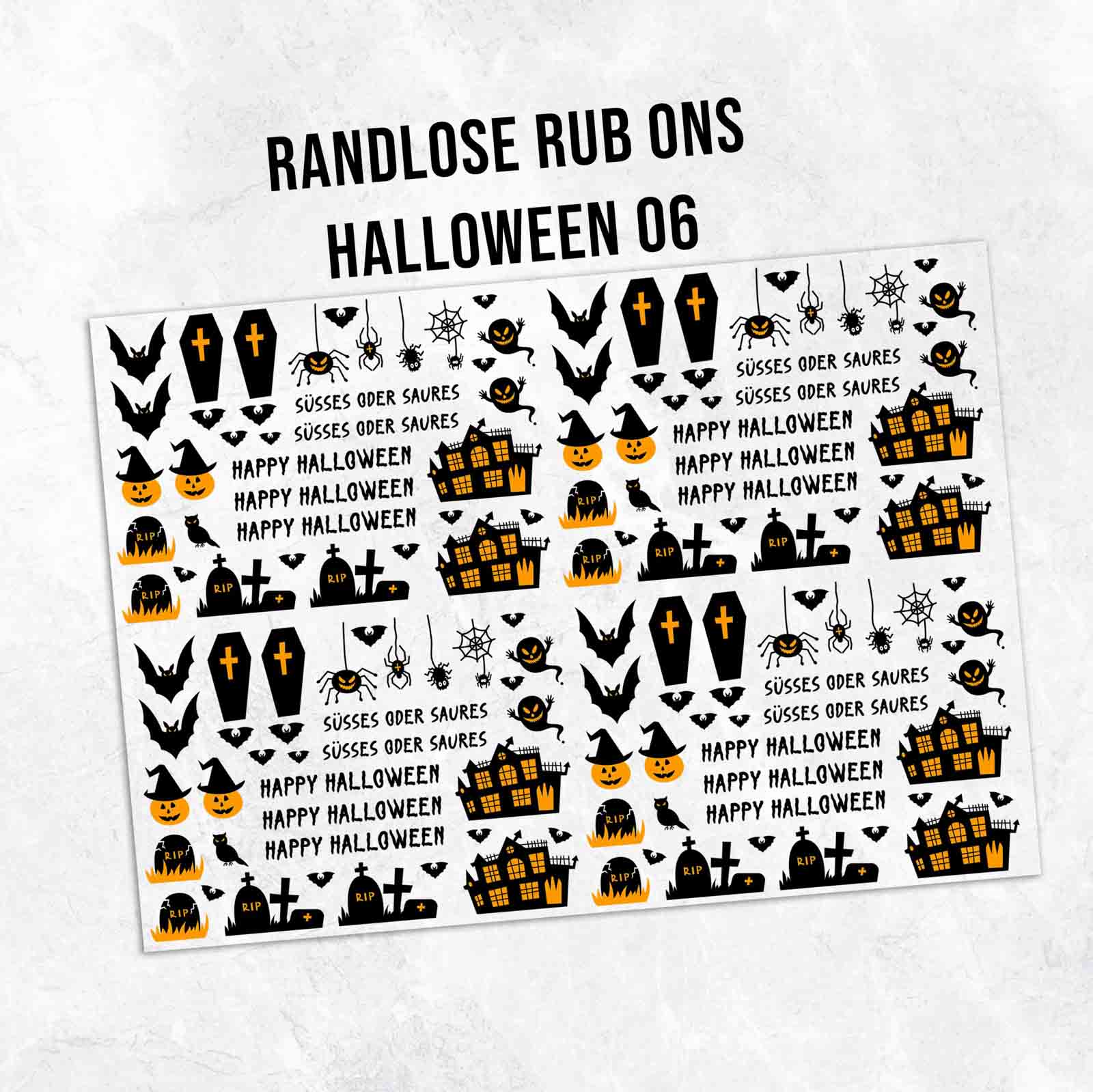 randlose Rub-on Sticker Halloween 06