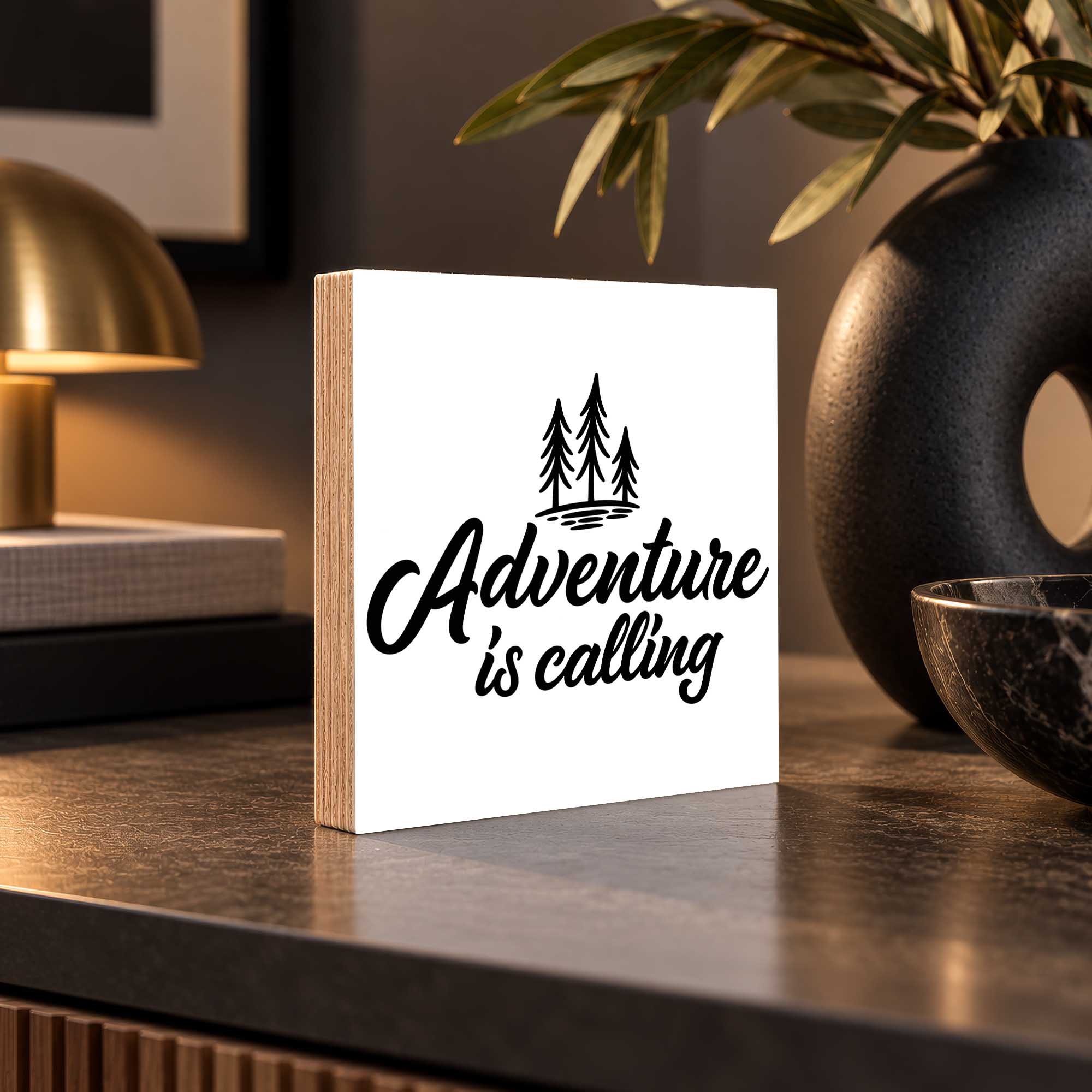 Woodprint Adventure is calling mit Tannen – Motiv 001