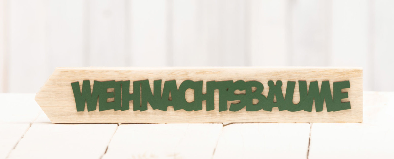 Wegweiser Holz Weihnachtsbaum