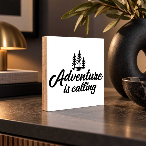 Woodprint Adventure is calling mit Tannen – Motiv 001