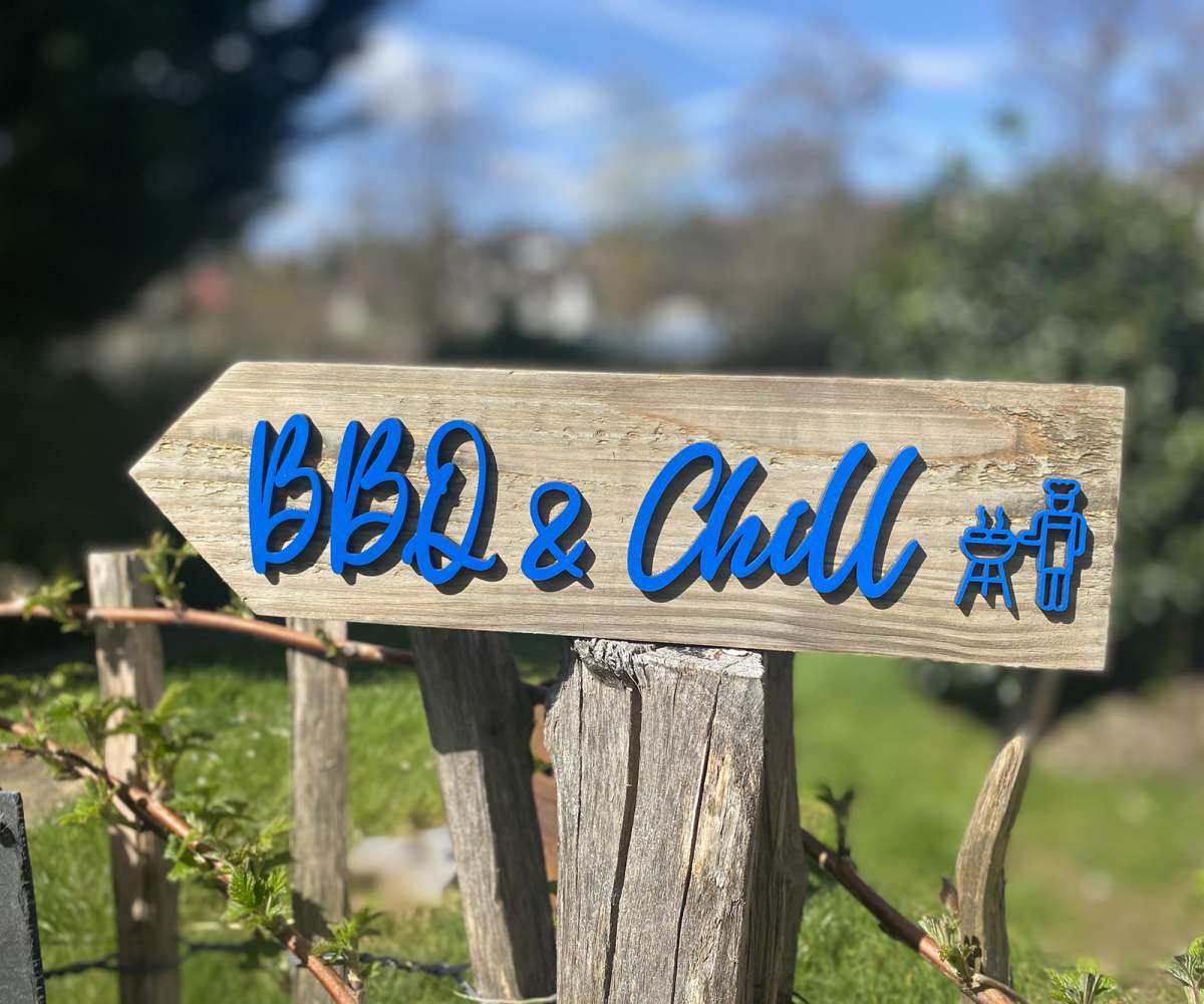 Holzwegweiser personalisierbar Blimmel Blammel