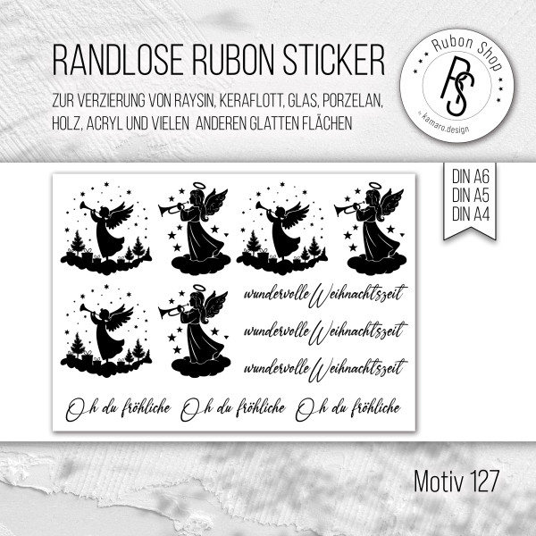 randlose Rub-on Sticker M127 Engel