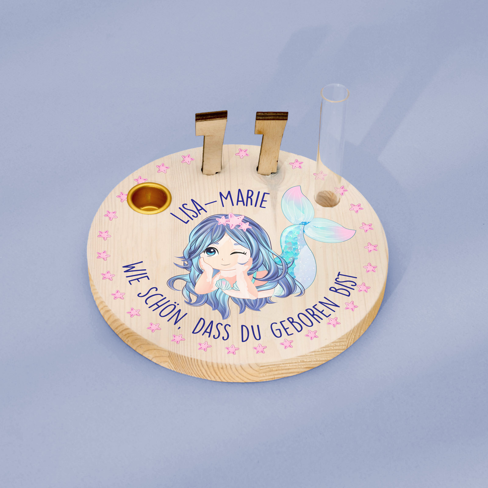 Handfächer Aus Holz, Personalisierbar – 100 Stück, Mit Sternen-Mond-Motiv, Für Hochzeiten & Partys