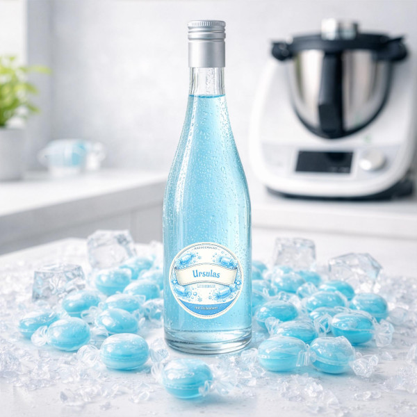 5, 10 der 20 Aufkleber für Eisbonbon Likör - rund personalisiert mit Wunschname