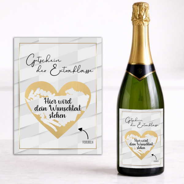 Weinflaschen Aufkleber 8x12 cm – Rubbel-Gutschein - Gutschein der Extraklasse