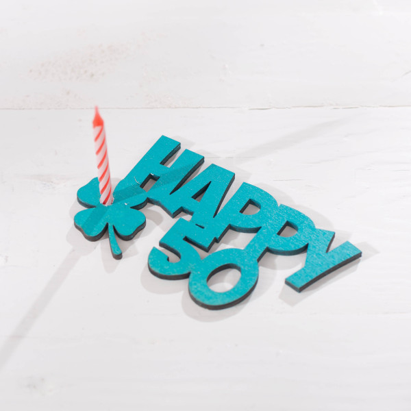 Geburtstagskerzenhalter Happy 50